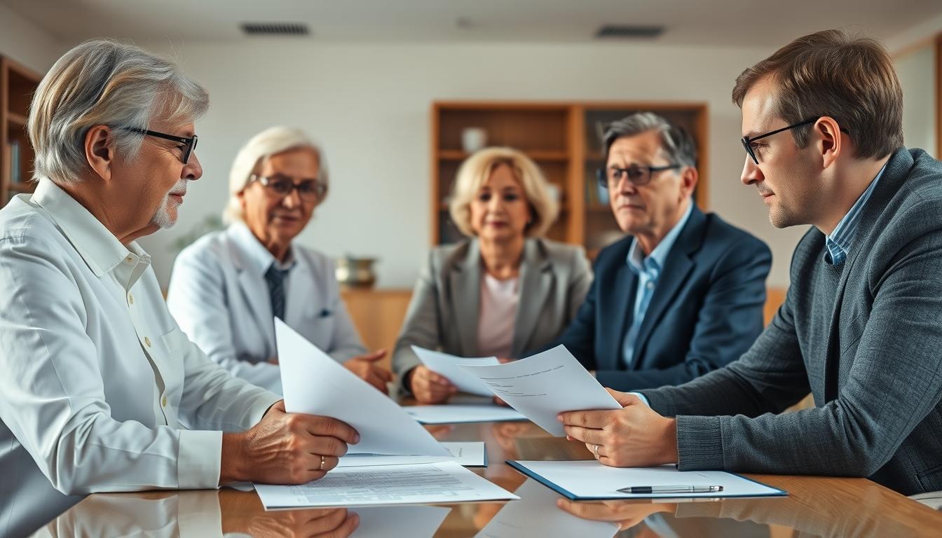 Family elder care planning discussion